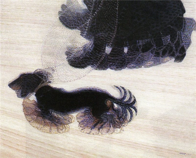 Dyanamism of a dog on a leash by Giacomo Balla