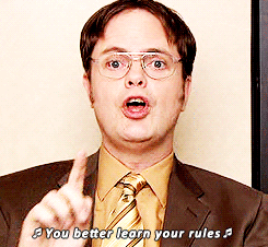 Gif of Dwight from the office saying, 