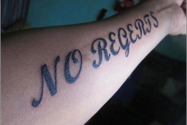 Tattoo: No regerts