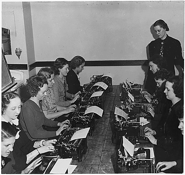 1940s typing class