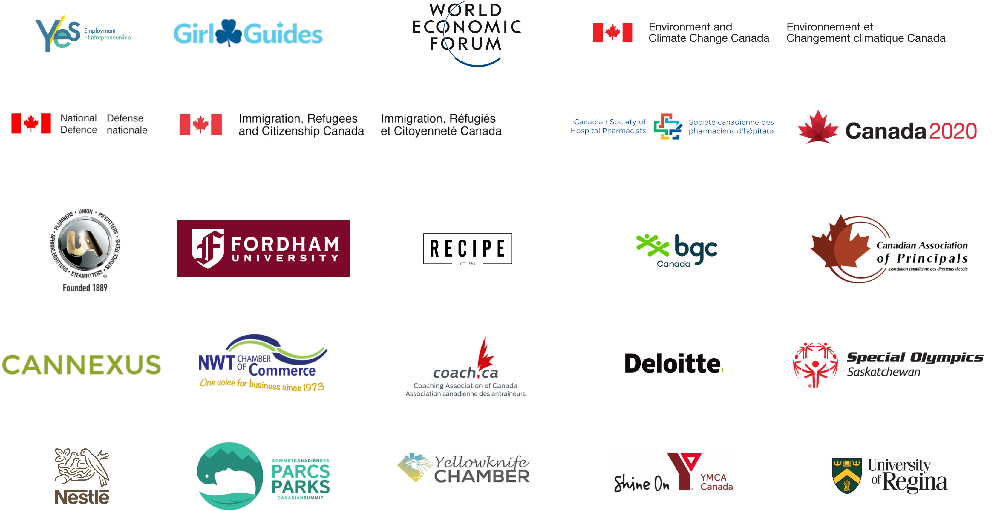 Logos of our speaking clients