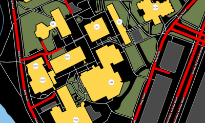 High Contrast version of the Campus Map