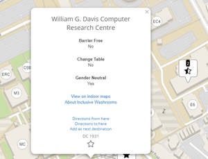 Accessibility data of Davis Computer Research Center